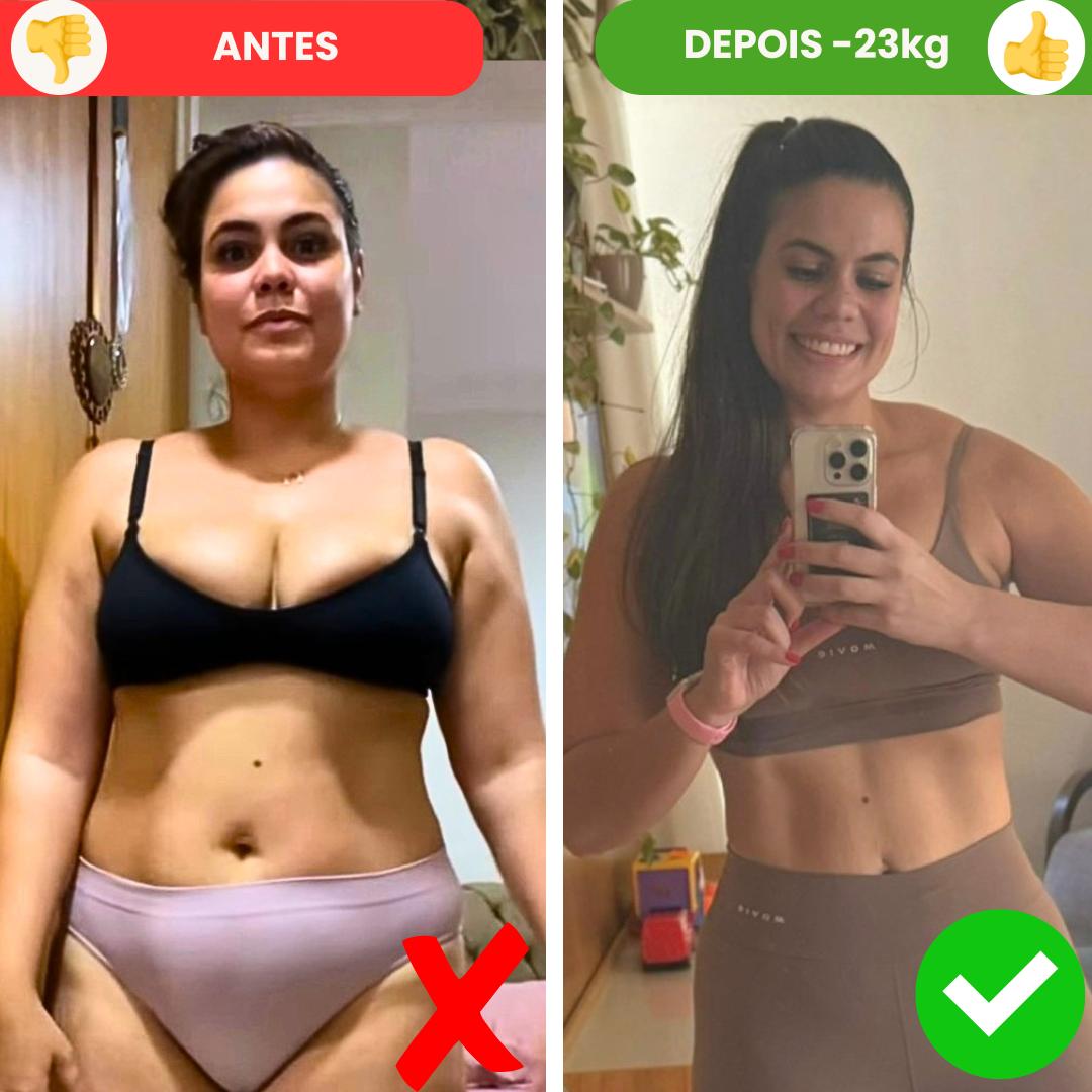 Antes e depois Paloma